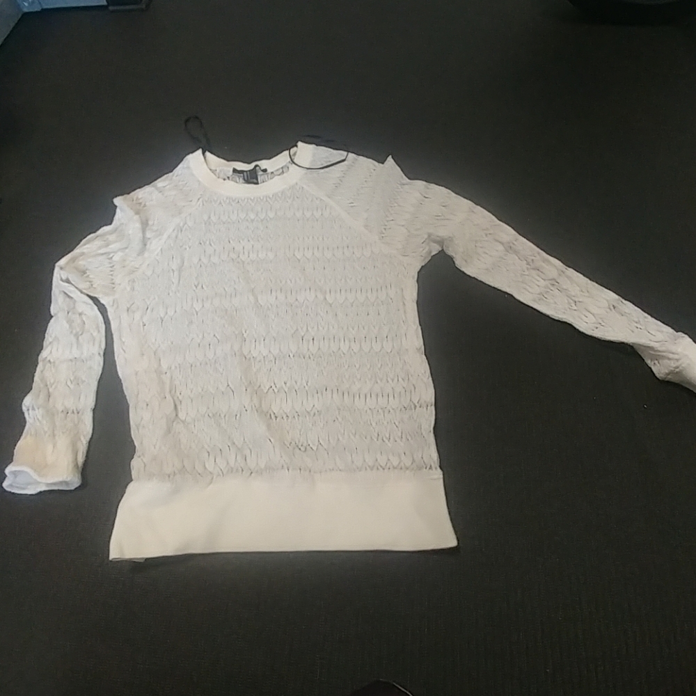 White, lace sweater
